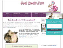 Tablet Screenshot of cool-small-pets.com